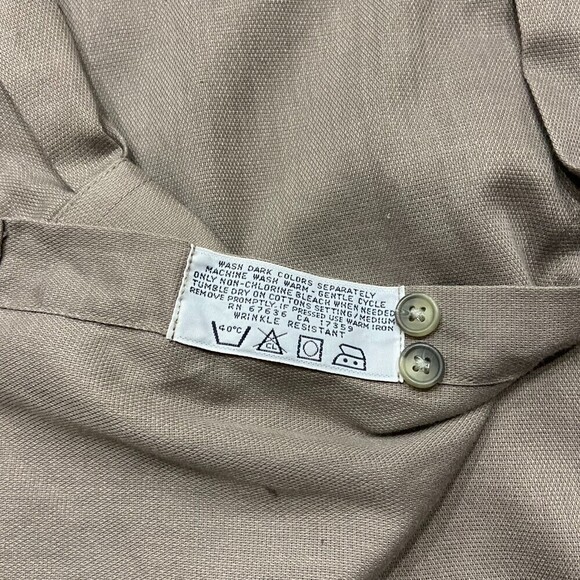 Yves Saint Laurent Casual Neutral Brown Button Down Shirt Y2K Men's Size 18 / XL - Picture 5 of 9